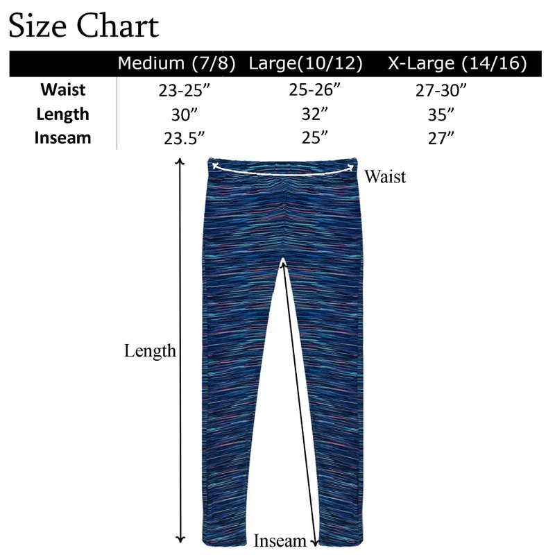 Popular Girl's Solid and Print Active Leggings - 2 Pack - Solid Black - Medium - Image 3